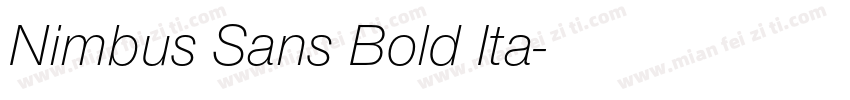 Nimbus Sans Bold Ita字体转换